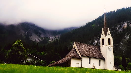 white and brown house on green field during daytime thumbnail