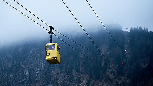 cable cart near mountain thumbnail