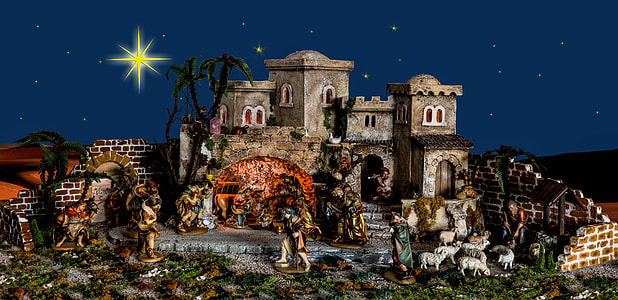 Christmas Decorations with Jesus in Manger  thumbnail