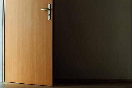 Opened Brown Wooden Door thumbnail