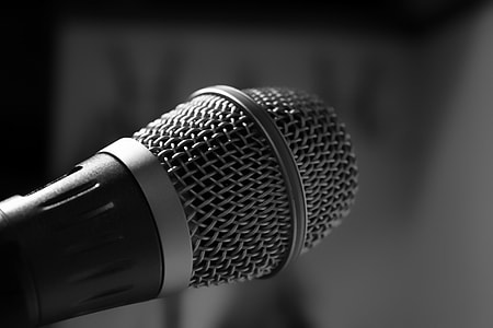 gray scale microphone focus photo thumbnail