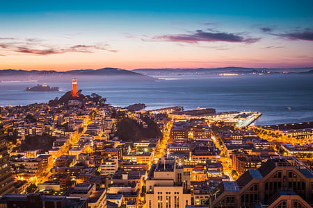 Sky View of City during Sun Set thumbnail