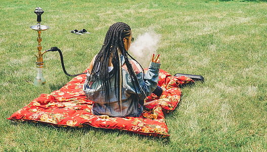 person smoking gold hookah thumbnail
