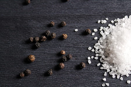 rock salt beside pepper thumbnail