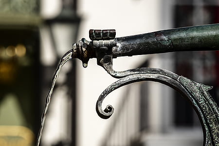 fountain, water, flow, well water thumbnail