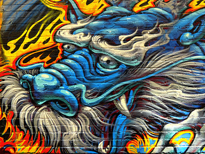 painting of multicolored dragon thumbnail