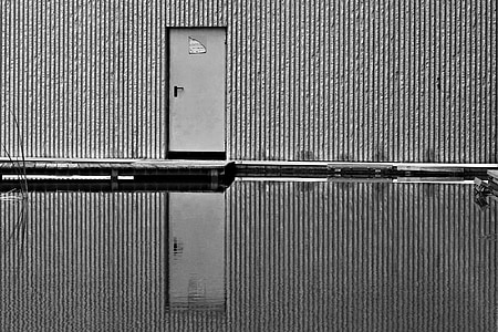 grayscale photo of door thumbnail