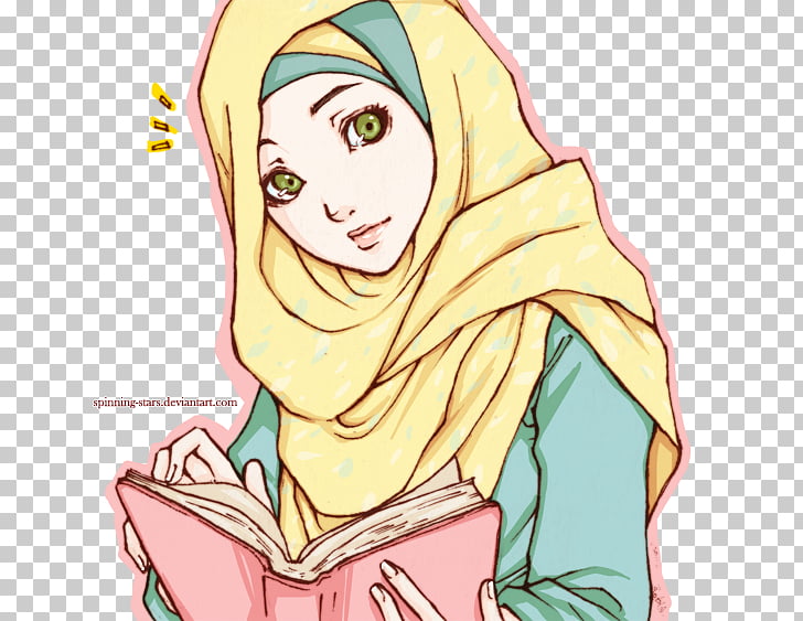 Quran Islam Muslim Anime Drawing Islamic Girls Woman Wearing