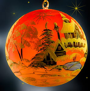 red and white Christmas bauble thumbnail