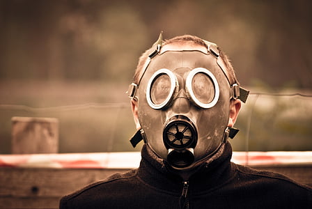 man wearing gas mask thumbnail