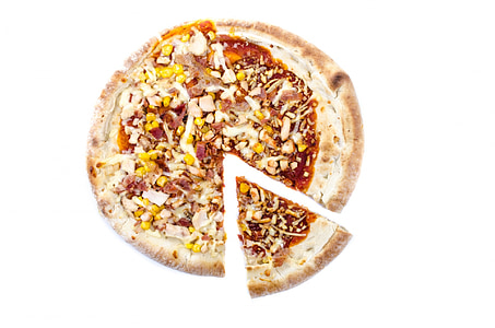 pizza in top view photography thumbnail