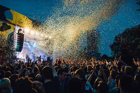 Crowd of people at music festival concert thumbnail