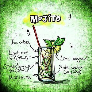 Mojito ice cubes bottle artwork thumbnail