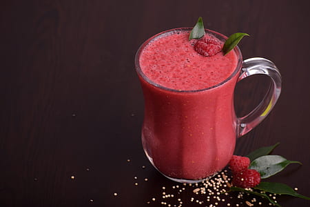 strawberry shake filled glass cup thumbnail