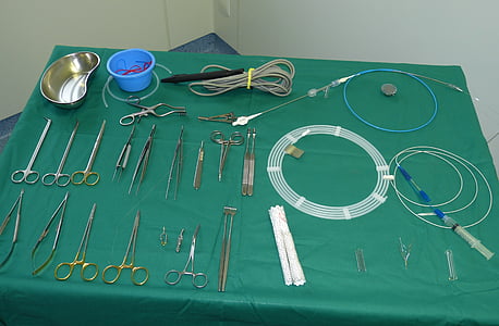 surgical tools on green cloth thumbnail