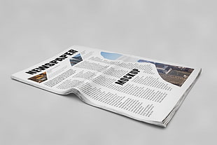 Newspaper mockup psd file