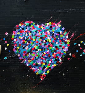 multicolored heart wallpaper thumbnail