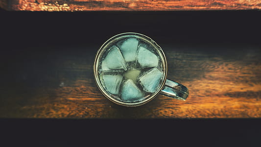 clear glass mug filled with ice thumbnail