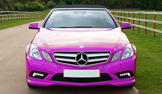 pink Mercedes-Benz convertible car thumbnail