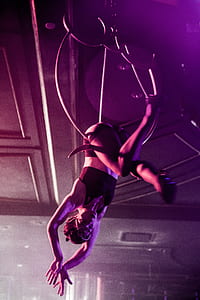woman doing hanging circus thumbnail