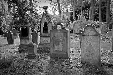 grayscale photography of graveyard thumbnail