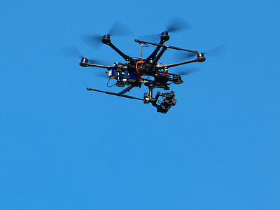 flying quadcopter drone thumbnail