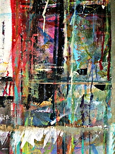 black, white, and brown abstract painting thumbnail