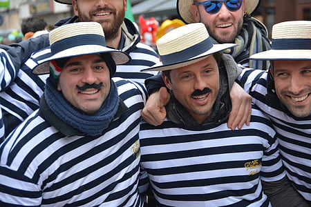 male wearing white-and-black striped shirts thumbnail