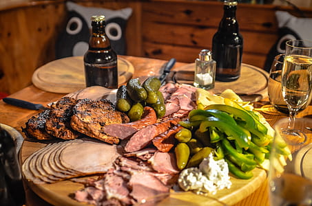 food, beer, sausages, meat thumbnail