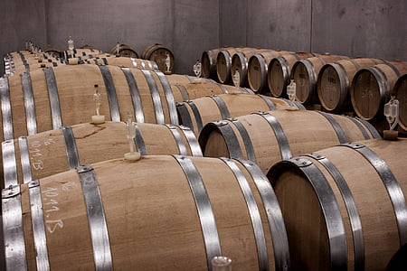 pile of wine barrels thumbnail