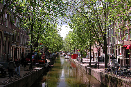 body of water between buildings thumbnail