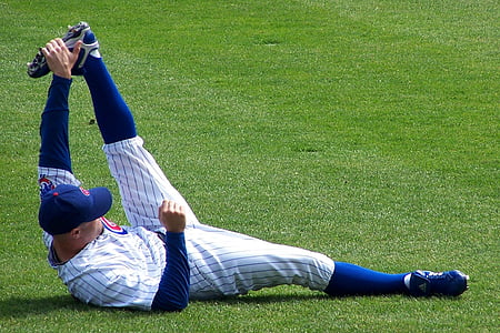 MLB player stretching on field thumbnail
