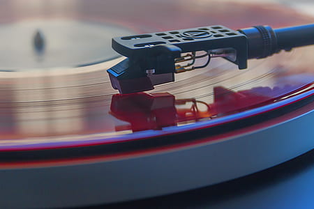 gray and red turntable thumbnail