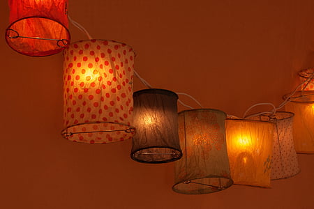 turned on white paper lights thumbnail