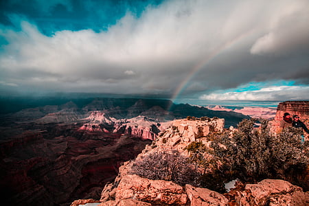 grand canyon under white clouds thumbnail