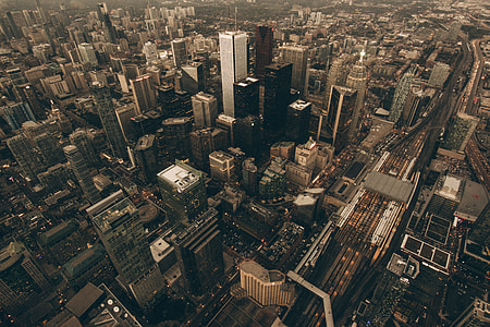 birds eye photography of city buildings thumbnail