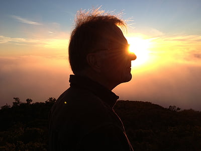 silhoutte of man on mountain thumbnail