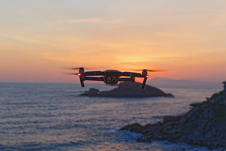 flying quad-copter drone thumbnail