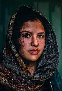 portrait photography of woman wearing headscarf thumbnail
