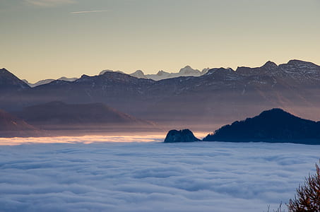aerial photography of mountains thumbnail