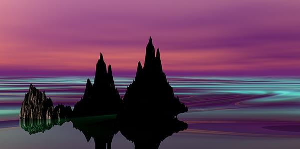 silhouette of rock formation thumbnail