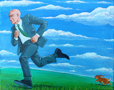 man wearing gray suit jacket painting thumbnail