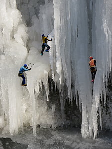 three person dolls climbing on the icicles thumbnail