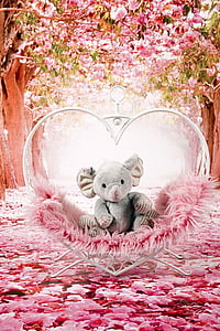 gray elephant plush toy thumbnail