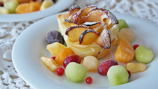 dessert on white ceramic plate thumbnail