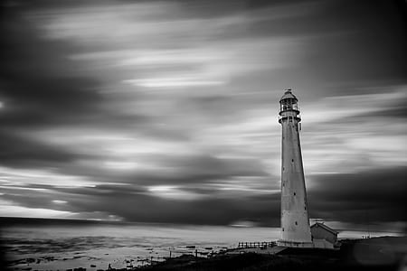 grayscale photo of lighthouse thumbnail