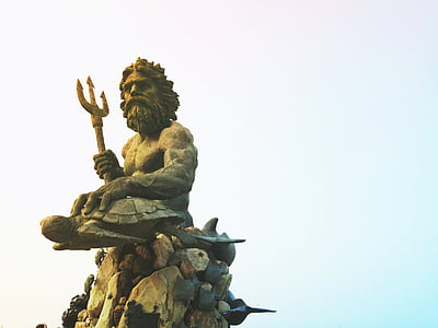 focus photography of Poseidon statue thumbnail