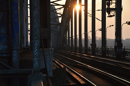 sunrise and railway photo thumbnail