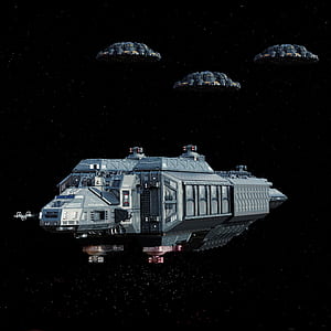 gray spaceship on outer space thumbnail