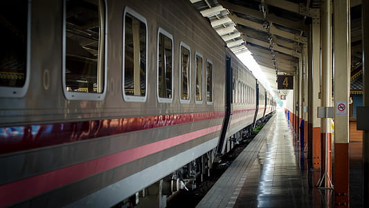 Train Station with Waiting Train thumbnail